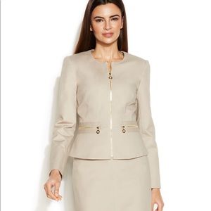 Calvin Klein ⋆ Grey/Cream Peplum Jacket ⋆ 10